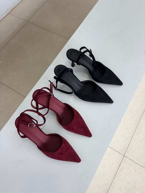 Buckle Straps Close Toe Heels